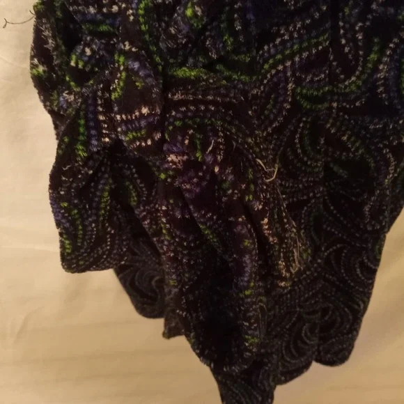 Vera Bradley Womens Large Bathrobe Multicolor Fleece Hooded Short Sash Tie Fuzzy - Picture 6 of 11